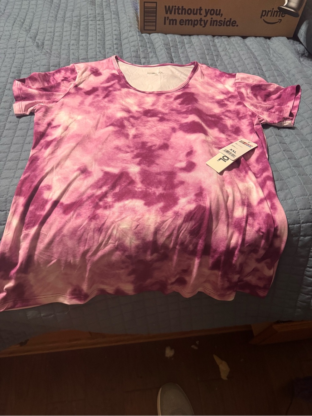 32 Degrees Women’s Tie-Dye Short Sleeve workout Top - Pink